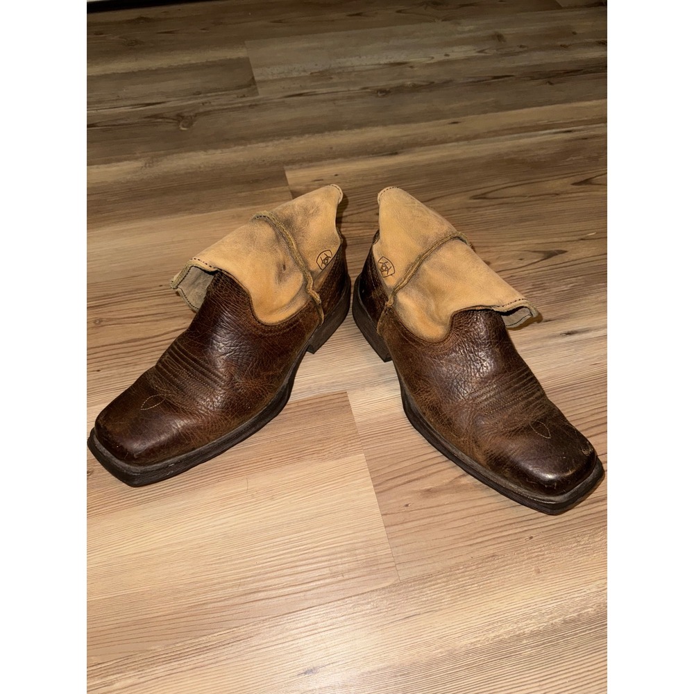 Ariat Mens Brown Leather Square Toe Western Cowboy Boots 10002317 Size 8.5 D